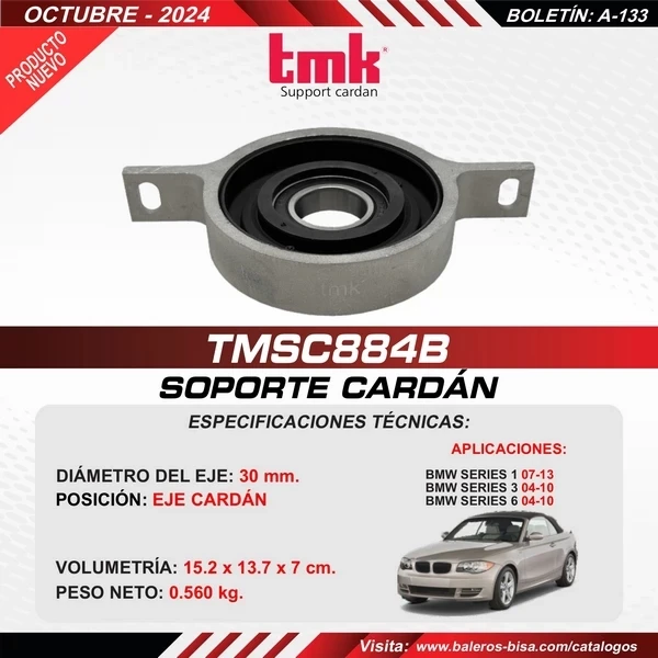 SOPORTE BARRA CARDAN-TMSC884B