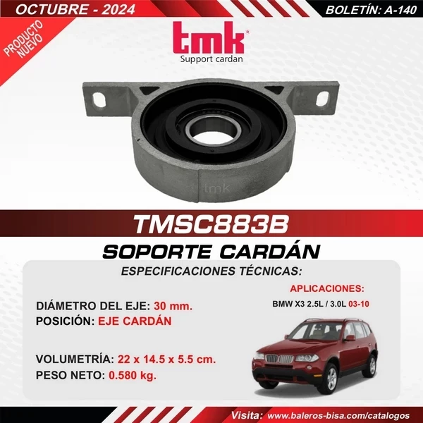 SOPORTE BARRA CARDAN-TMSC883B