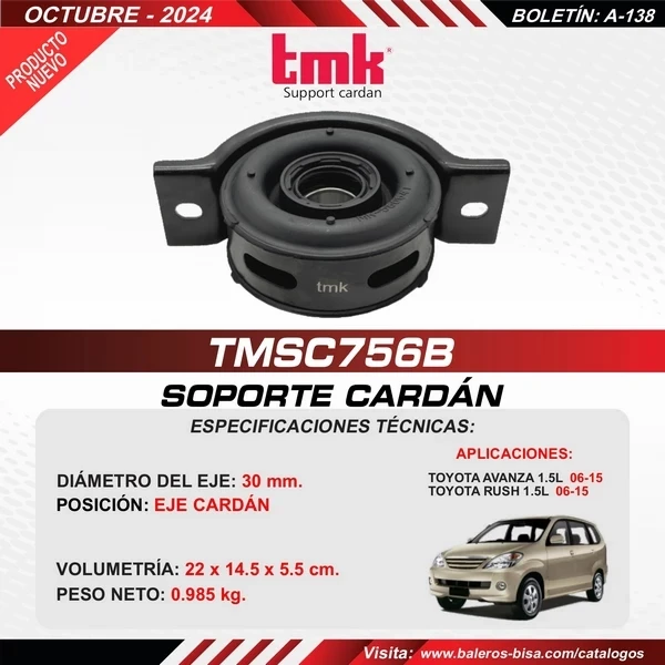 SOPORTE BARRA CARDAN-TMSC756B